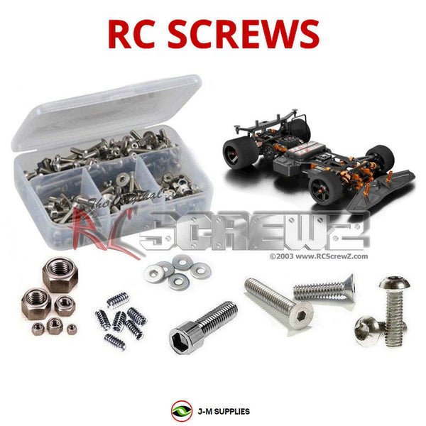 Representative image of an RCScrewZ stainless steel screw kit for Team XRAY GTXE 1/8th #350600; exact kit contents vary by RC model.