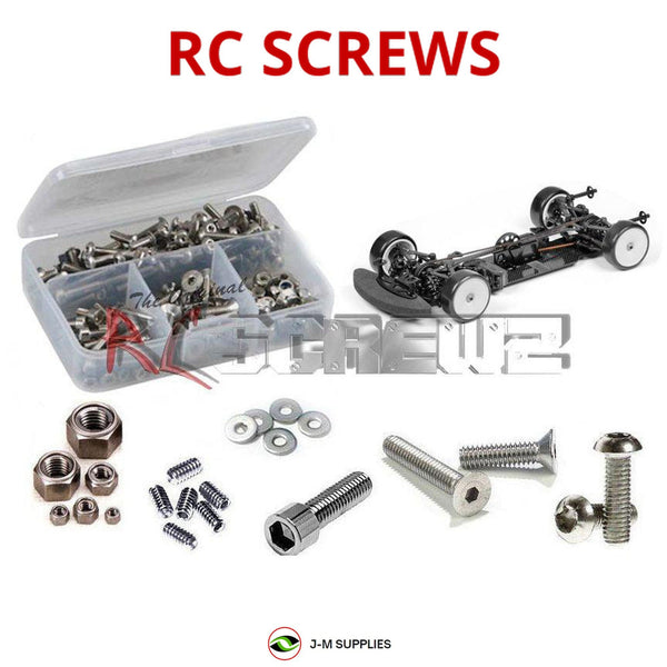 Representative image of an RCScrewZ stainless steel screw kit for Xray X4 2023 1/10th #300035; exact kit contents vary by RC model.