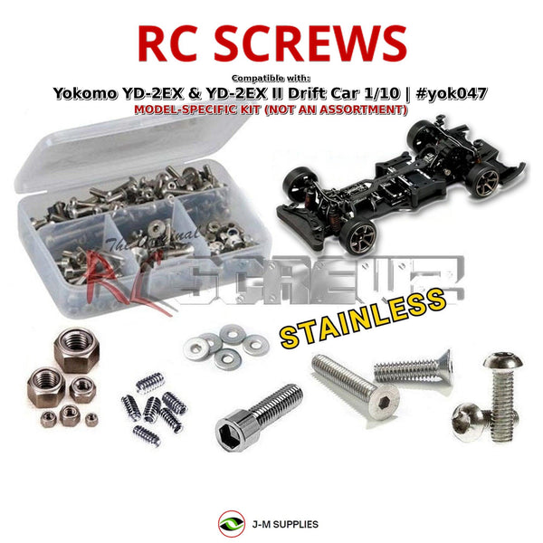 J-M SUPPLIES RC Parts Store - RCScrewZ Stainless Steel Screw Kit yok047 for Yokomo YD-2EX and YD-2EX II Drift Car 1/10 | RCX