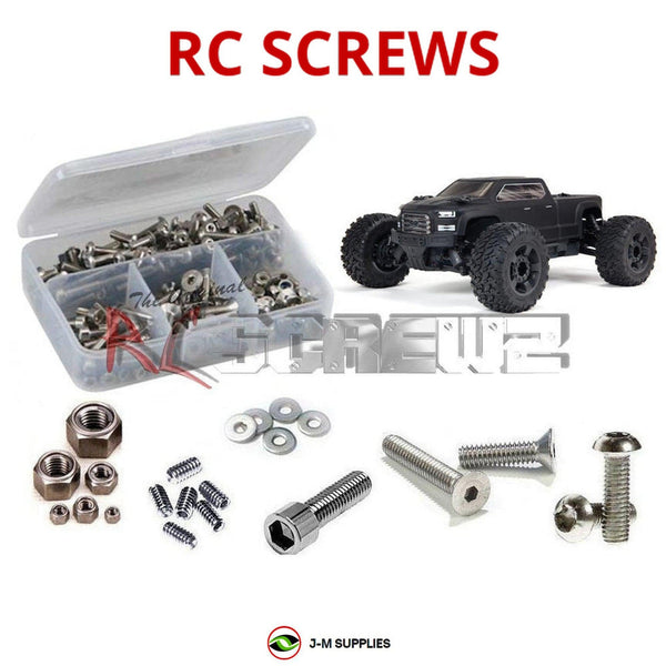 J-M SUPPLIES - RCScrewZ Stainless Steel Screw Kt ara046 for Arrma RC Big Rock 3s 4x4 #ARA4312V3 RC Car | PRO -