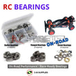 Representative image of an RCScrewZ metal-shielded bearing kit for Marui Ninja 4WD 1/10 Electric Off-Road Buggy; exact bearing sizes and quantities vary by RC model.