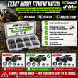 Exact RC model fitment matters for rubber shielded bearing kits because bearing sizes vary by model version and trim