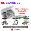 Representative image of an RCScrewZ rubber-sealed bearing kit for Losi TLR 22X-T 1/10 Elec. 2WD Stadium Truck Race Kit (TLR-1053); exact bearing sizes and quantities vary by RC model.