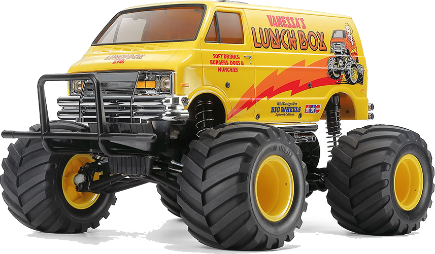 Tamiya Lunch Box EVO 1/12 Electric 2WD Monster Van (58755) — compatible RC vehicle; vehicle not included