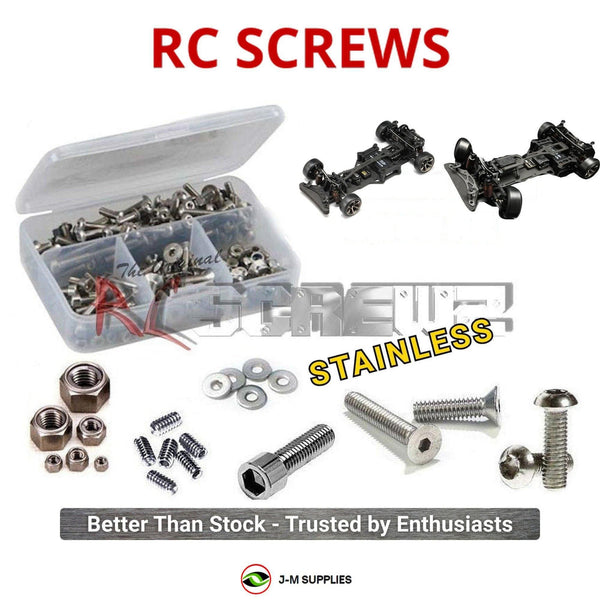 Representative image of an RCScrewZ stainless steel screw kit for Yokomo YD-2R / RX; exact kit contents vary by RC model.