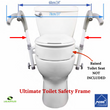 MOBB Healthcare Ultimate Adjustable Toilet Safety Frame, 400lb, All Std Toilets, Universal Fit Steel