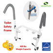 MOBB Healthcare Ultimate Adjustable Toilet Safety Frame, 400lb, All Std Toilets, Universal Fit Steel