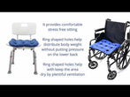 MOBB Healthcare Inflatable Seat Air Cushion Pad - Ideal for Office/Wheelchairs/Travel, 300 lbs Blue