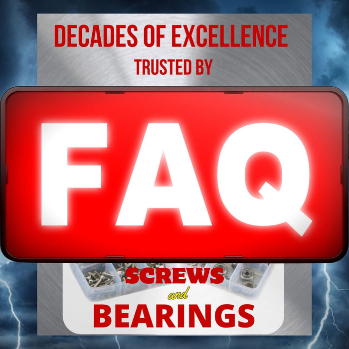 ❓ Frequently Asked Questions About RC Screw and Bearing Kits