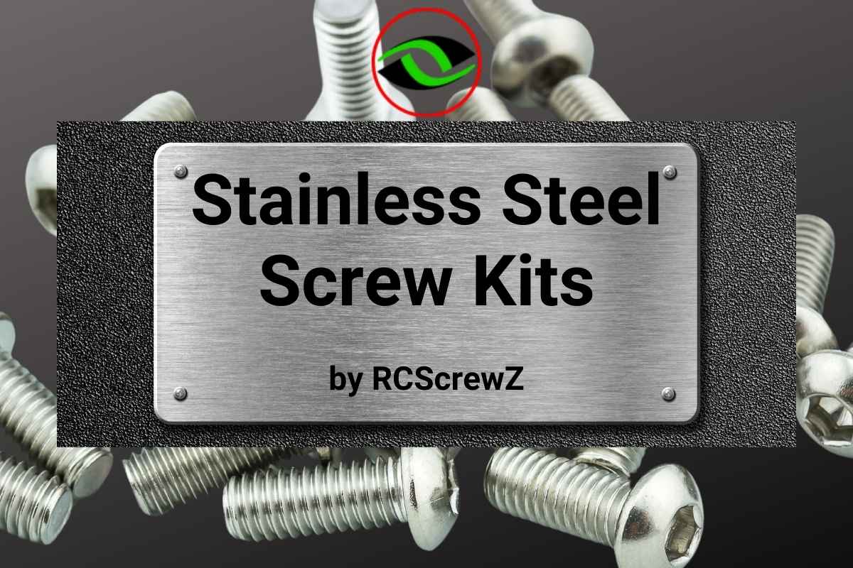 Stainless steel screws for RC vehicles - durable, corrosion-resistant upgrade to stock screws for improved performance and longevity.