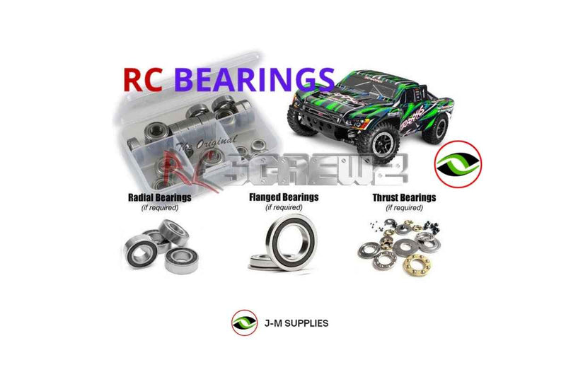 Traxxas Slash 4x4 VXL-3s 1/10th Short Course Truck (#68386-4) equipped with RCScrewZ Rubber Shielded Bearings tra142r for superior off-road protection and performance.