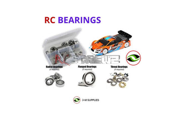 RCScrewZ Rubber Shielded Bearing Kit xra169r compatible with Team XRAY X4 2024 AWD 1/10 Electric Touring Car (Model #300038)