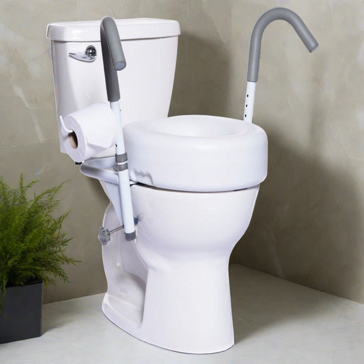 J-M SUPPLIES - MOBB Healthcare Ultimate Adjustable Toilet Safety Frame - 400lb, for All Std Toilets, Universal Fit - MHUTSF