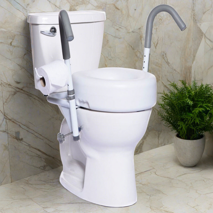 J-M SUPPLIES - MOBB Healthcare Ultimate Adjustable Toilet Safety Frame - 400lb, for All Std Toilets, Universal Fit - MHUTSF