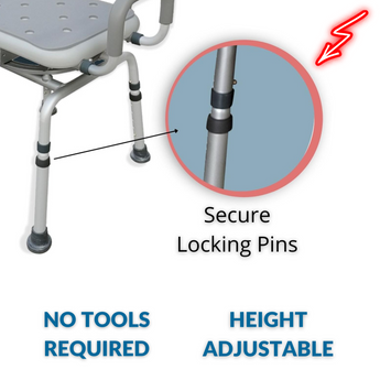 Inno Medical Premium Bathroom 360 SWIVEL Shower Chair Bath Bench Seat - USED