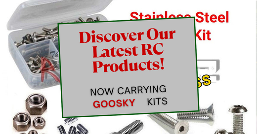 Goosky RC helicopter screw and metal-shielded bearing kits—model-first fitment from J-M SUPPLIES with fast US shipping via USPS Priority Mail.