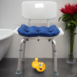 MOBB Healthcare Bath Chair with Backrest, Lightweight Aluminum, Adjustable, Mobility, 300 lbs, White