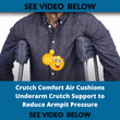 MOBB Healthcare Crutch Comfort Air Cushions, Gray - Alleviates Armpit Pressure, 300 lbs Support
