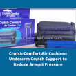 MOBB Healthcare Crutch Comfort Air Cushions, Gray - Alleviates Armpit Pressure, 300 lbs Support