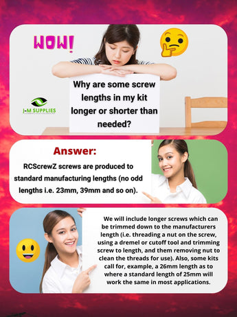 J-M SUPPLIES - RCScrewZ Stainless Steel Screw Kit cen003 for CEN Racing Matrix Pro/RTR 1/8th RC Car | SET - 