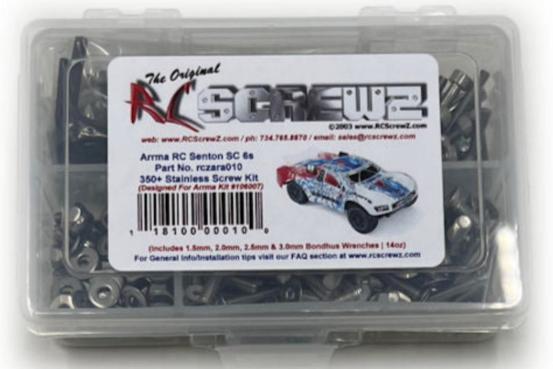 RCScrewZ Stainless Steel Screw Kit arrm010 for ARRMA Senton 6S BLX 1/10 Electric 4WD Brushless Short Course Truck (AR106007, 106007) | SET