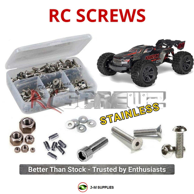 RCScrewZ Stainless Steel Screw Kit ara071 for ARRMA Kraton 6S EXB 1/8 Electric 4WD Brushless Speed Monster Truck RTR (ARA8708V6, 8708V6) | SET