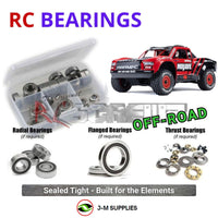 Representative image of an RCScrewZ rubber-sealed bearing kit for ARRMA Mojave Grom MEGA 380 1/16 4WD Desert Truck (ARA2104); exact bearing sizes and quantities vary by RC model.