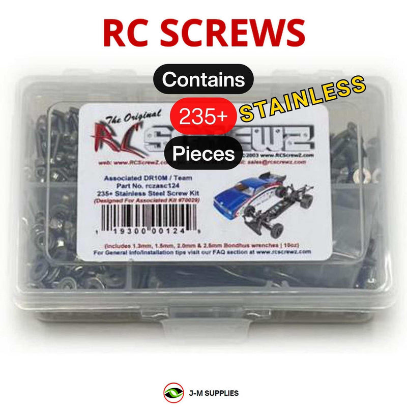 RCScrewZ Stainless Steel Screw Kit asc124 for Team Associated DR10M Team Kit 1/10 Electric 2WD Mid-Motor No-Prep Drag Car (#70029) | SET