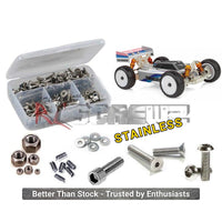 RCScrewZ stainless steel screw kit for Team Associated Reflex 14B Classic Kit 1/14 electric 4WD buggy (#20193); representative kit artwork, contents vary by model