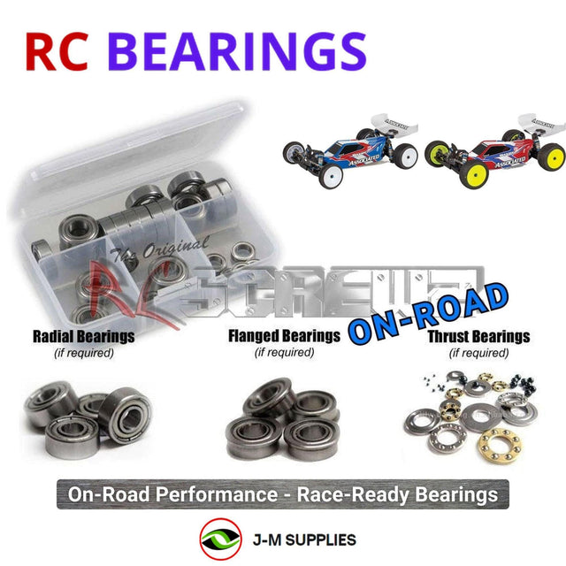 RCScrewZ Metal Shielded Bearing Kit asc180b for Team Associated RC10B7.1 / RC10B7.1D Team Kit 1/10 Electric 2WD Off-Road Buggy (#90046, #90047) | SET