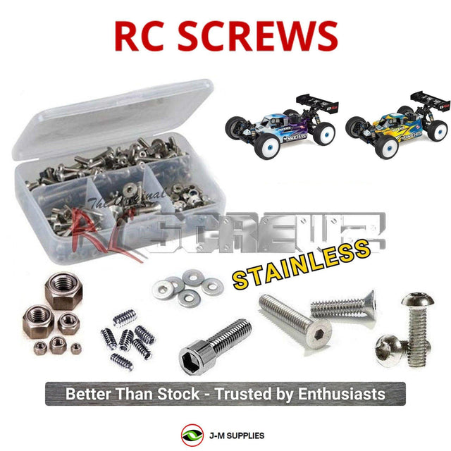 RCScrewZ Stainless Steel Screw Kit asc193 for Team Associated RC8B4.2 Team & Euro Edition 1/8 Nitro 4WD Competition Buggy (#80954, #80956) | SET