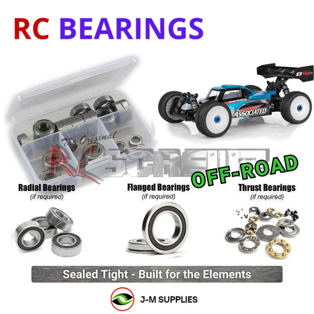 RCScrewZ Rubber Shielded Bearing Kit asc194r for Team Associated RC8B4.2e Team Kit 1/8 Electric 4WD Competition Buggy (#80955) | SET