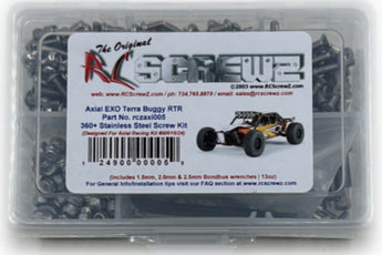 J-M SUPPLIES - RCScrewZ Stainless Screw Kit axi005 for Axial Racing EXO Terra Buggy #90015/24 RC Car | UPG - 