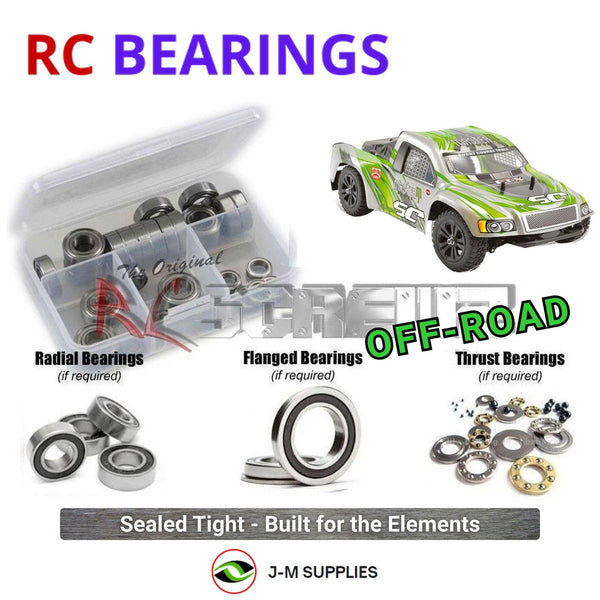 RCScrewZ rubber shielded bearing kit for FTX Surge SC 1/12 Electric 4WD Short Course Truck (FTX5515); representative kit artwork, contents vary by model