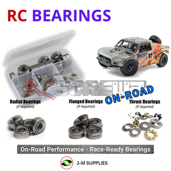 Representative image of an RCScrewZ metal-shielded bearing kit for FTX Zorro 1/10 Nitro Trophy Truck; exact bearing sizes and quantities vary by RC model.