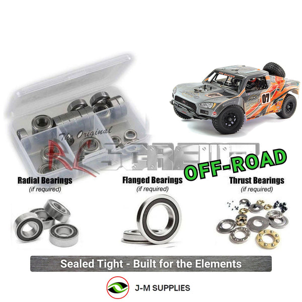RCScrewZ rubber shielded bearing kit for FTX Zorro 1/10 Nitro Trophy Truck FTX5542O; representative kit artwork, exact contents vary by model