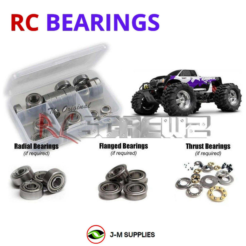 J-M SUPPLIES - RCScrewZ Metal Shielded Bearings hpi003b for HPI Savage 21 RTR 1/8 Nitro Monster Truck (#831) | RCX - 