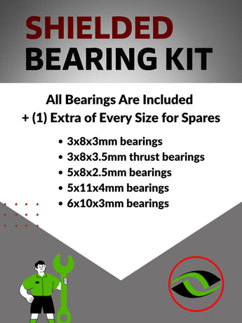 J-M SUPPLIES RC Parts Store - RCScrewZ Metal Shielded Bearings hpi004b for HPI Racing Micro RS4 1/18 Electric Touring Car | UPG