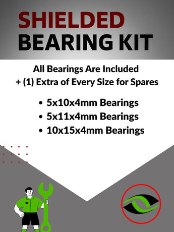 J-M SUPPLIES RC Parts Store - RCScrewZ Metal Shielded Bearing Kit hpi080b for HPI Racing Nitro 3 Drift RTR / RS4 3 Nitro Drift 1/10 Nitro 4WD On-Road Drift Car (#112587) | SET