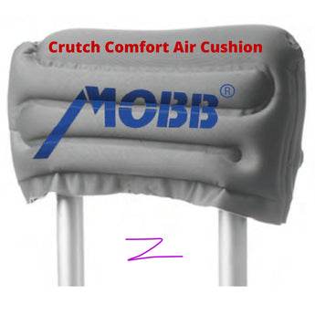 J-M SUPPLIES - MOBB Healthcare Crutch Comfort Air Cushions, Gray - Alleviates Arms Pit Pressure, Mobility, 300 lbs - 