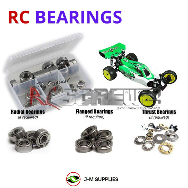 J-M SUPPLIES - RCScrewZ Metal Shielded Bearing Kit 3rac003b for 3 Racing Cactus 2wd Buggy RC Car | SET - 