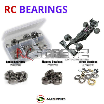 J-M SUPPLIES - RCScrewZ Metal Shielded Bearing Kit 3rac005b for 3 Racing Sakura FGX RC Car | SET - 