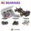 J-M SUPPLIES - RCScrewZ Metal Shielded Bearing Kit 3rac009b for 3 Racing Sakura D4 1/10 (AWD Drift) RC Car | RCX - 