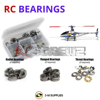 J-M SUPPLIES - RCScrewZ Metal Shielded Bearing Kit alg003b for Align T-REX 450 SE V2 450-class Helicopter RC | PRO - 