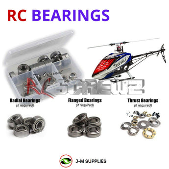 J-M SUPPLIES - RCScrewZ Metal Shielded Bearing Kit alg039b for Align T-REX 550X #RH55E22XT Helicopter RC | SET - 