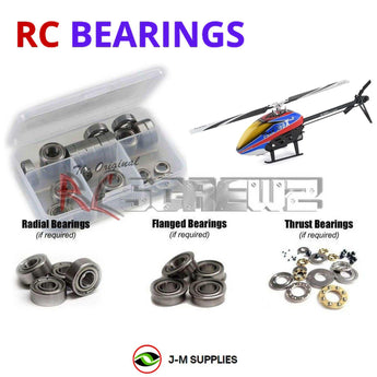 J-M SUPPLIES - RCScrewZ Metal Shielded Bearing Kit alg049b for Align T-REX 300X RC Helicopter (#RH30E02XT) | SET - 