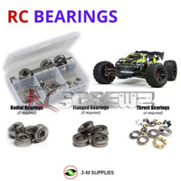 Representative image of an RCScrewZ metal-shielded bearing kit for ARRMA KRATON 8S BLX 1/5 Electric 4WD MT (ARA110002); exact bearing sizes and quantities vary by RC model.