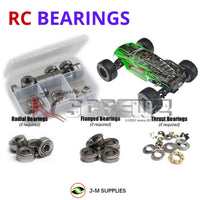 Representative image of an RCScrewZ metal-shielded bearing kit for ARRMA FAZON Voltage MEGA 1/10 Electric 2WD Speed Truck (AR102664); exact bearing sizes and quantities vary by RC model.