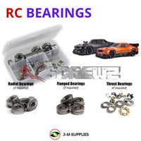 Representative image of an RCScrewZ metal-shielded bearing kit for ARRMA FELONY 6S BLX 1/7 Electric 4WD Street (ARA7617V2); exact bearing sizes and quantities vary by RC model.