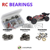 Representative image of an RCScrewZ metal-shielded bearing kit for ARRMA TYPHON 6S BLX V5 1/8 Electric 4WD Buggy (ARA8606V5); exact bearing sizes and quantities vary by RC model.